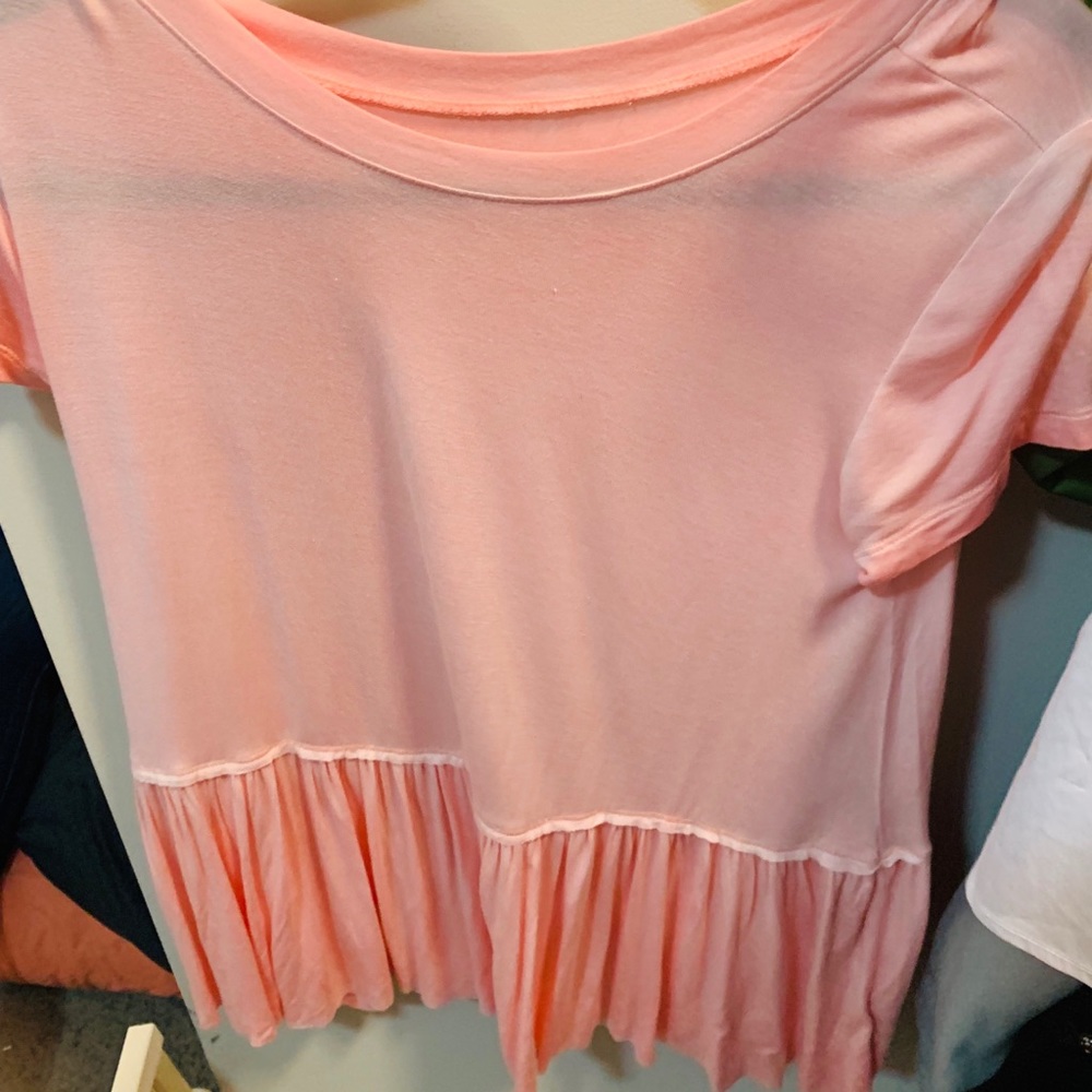 Pink peplum top